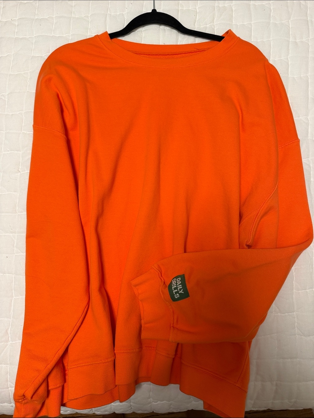 Daily Drills Bright Orange Crewneck Pullover